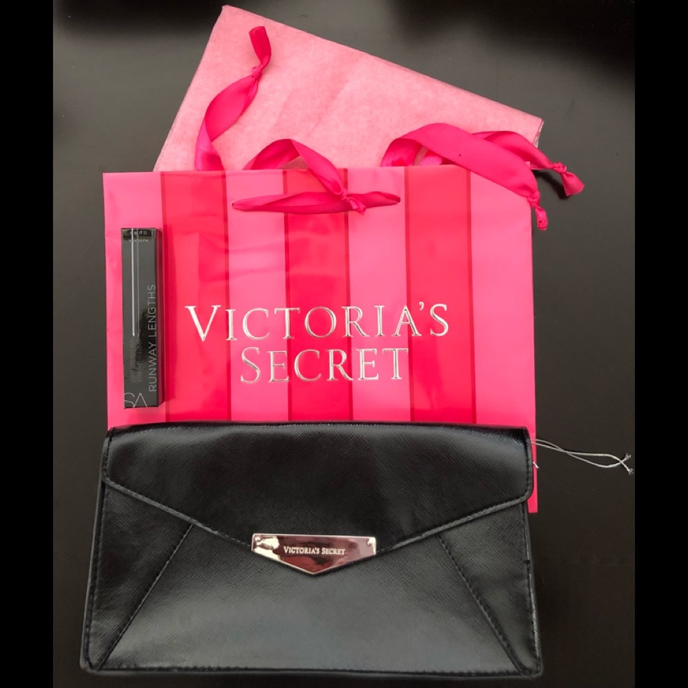 Victoria’s Secret black patent leather clutch